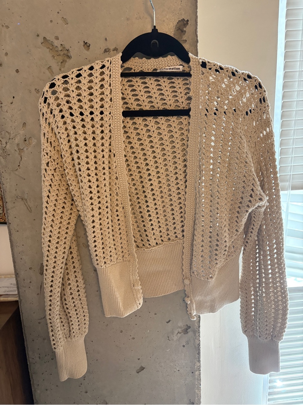 Reformation Open-Knit Cardigan